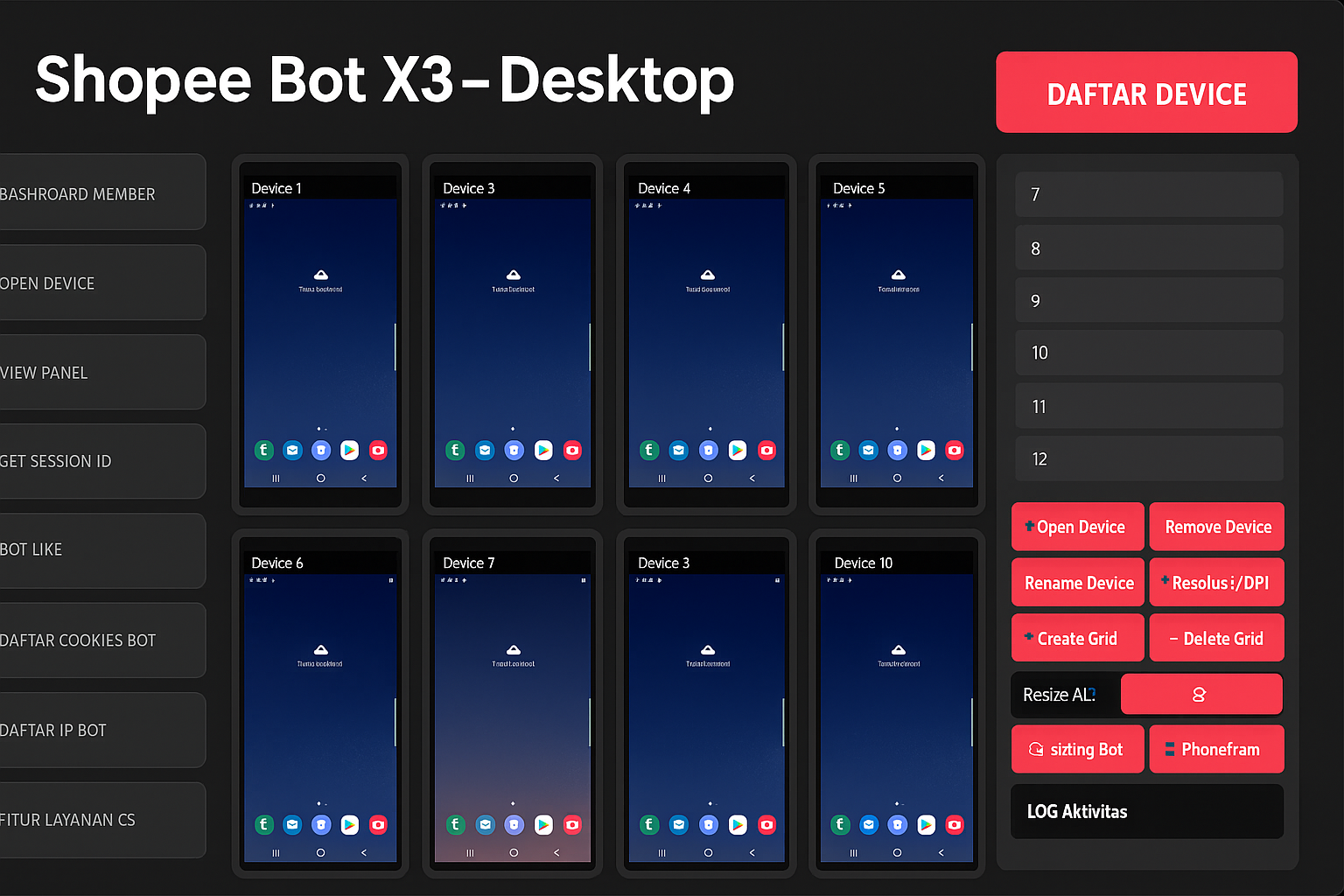 Shopee Bot X3 Desktop