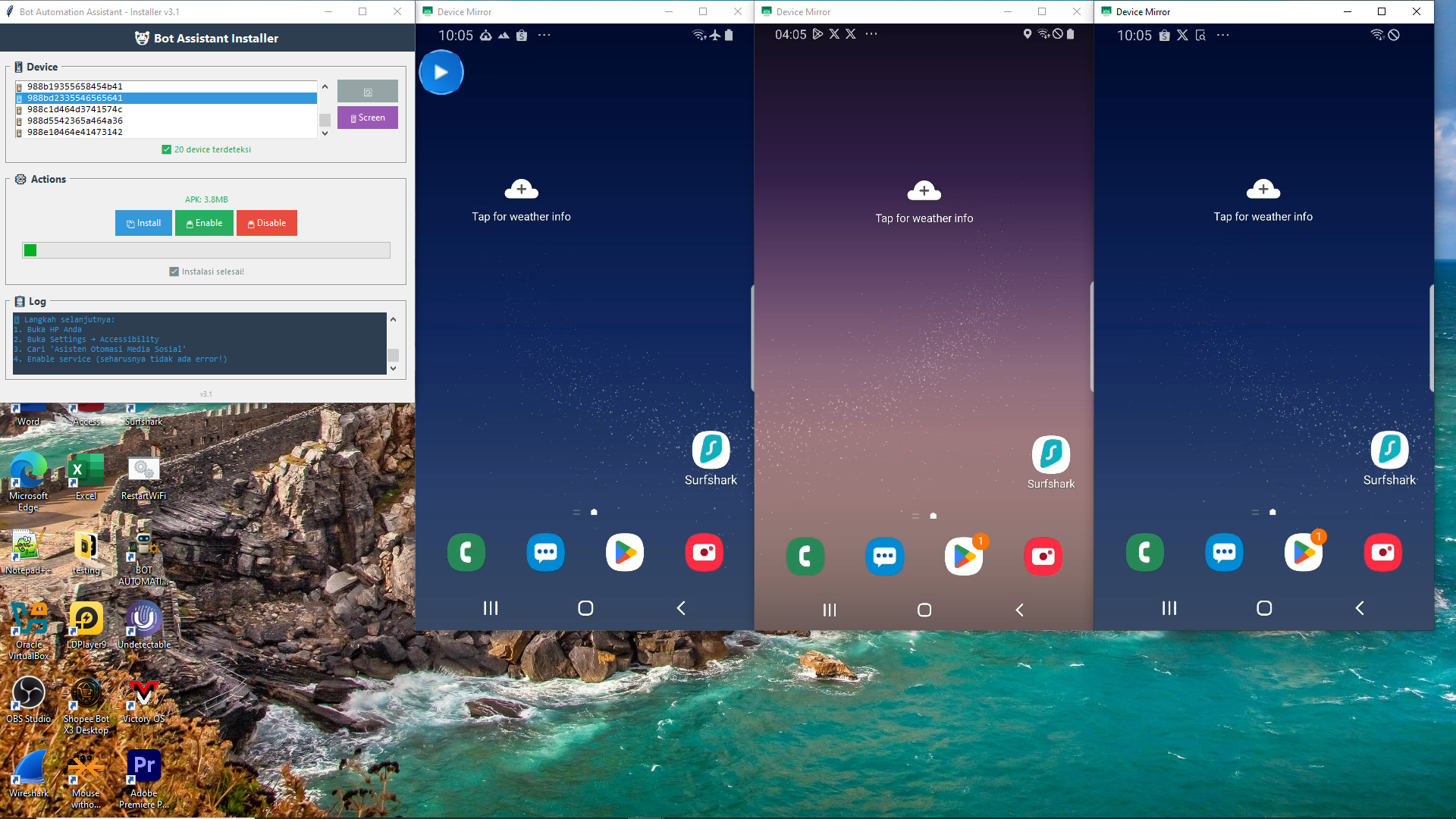 Installer Automation Real Device